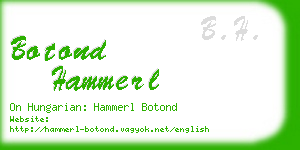 botond hammerl business card